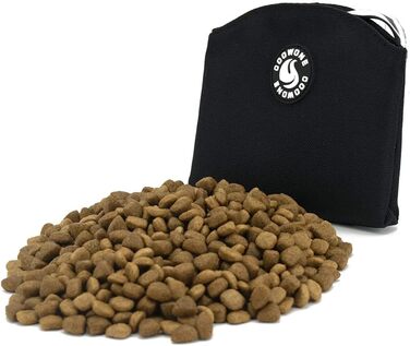 Сумка для ласощів для собак COOWONE, з магнітною застібкою, 900D Oxford, для дресирування та прогулянок, чорна