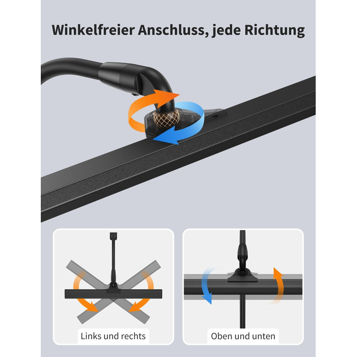 LED лампа для столу Kary з регулюванням яскравості, 40см, 12W, для офісу, роботи, читання, захисту очей, дітей, 5 рівнів регулювання, 5 кольорів, таймер 60 хв, білий + металева клямка