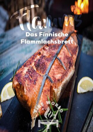 Fire World Stainless Steel Salmon Grill Plate - 180° Rotating Grill Accessory for Fire Pit & BBQ - Made in Germany