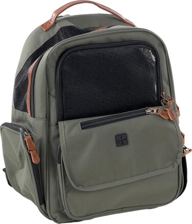 Рюкзак для собак Wiro – 40x25x41 см – поліестер, зелений, середній