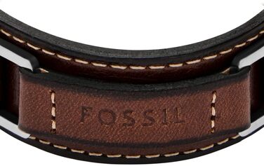 Чоловічий шкіряний ремінець Fossil з пряжкою, колір кава