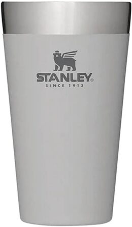 Термокружка Stanley Adventure Stacking Bierkrug 473 мл з нержавіючої сталі - 4 години холоду, без BPA, з подвійними стінками, вакуумна ізоляція, миється в посудомийній машині (Ash)