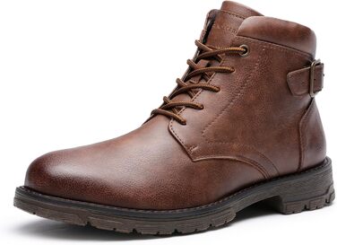 Черевики Bruno Marc для мотоциклів, бойові, на шнурівці, з блискавкою, зружна устілка, коричневі (42 EU)