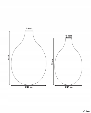 Металева ваза Beliani, 21 x 32 см