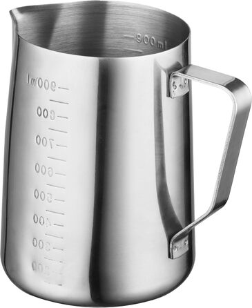 CURTA Milk Can, Milk Frothing Pitcher, Milk Foaming for Art, Silver Milk Pitcher, 900 Stainless Steel Milk Pitcher