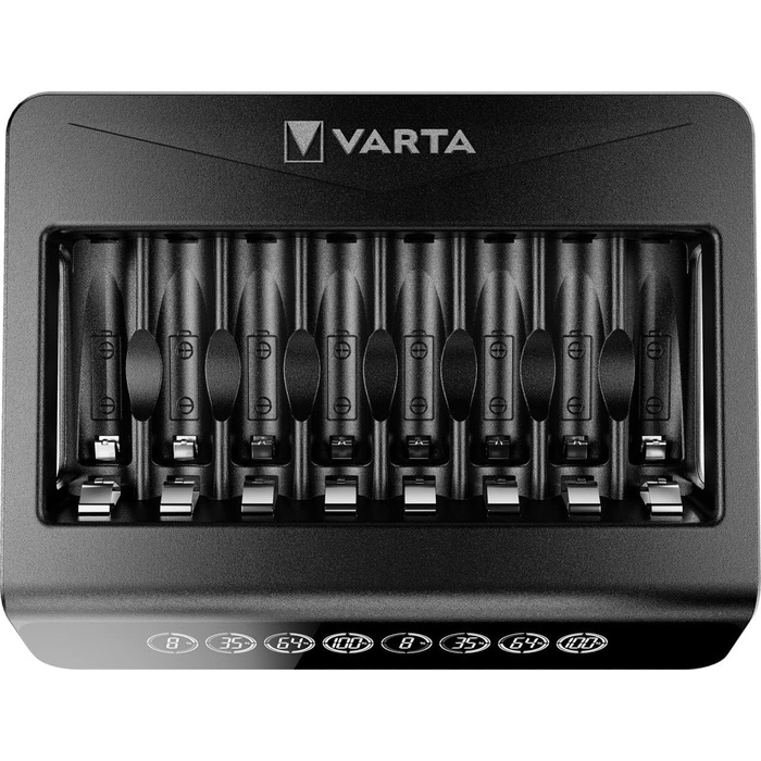 Зарядний пристрій VARTA для акумуляторів AA/AAA, LCD Multi Charger+ (до 8 акумуляторів), індивідуальна зарядка