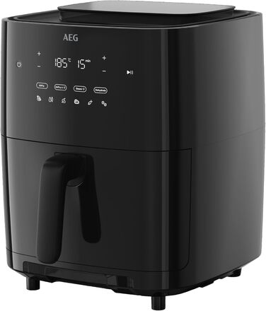 AEG AAF7SB Hot Air Fryer / 90% Less Fat / 10 Programs / 40-200°C / Steaming / Drying / 6.9 l / Dishwasher-safe / Temperature & Time Selection / Flip Reminder / 1.1 l Water Tank / Black Black 6.9 l Capacity Series 8000