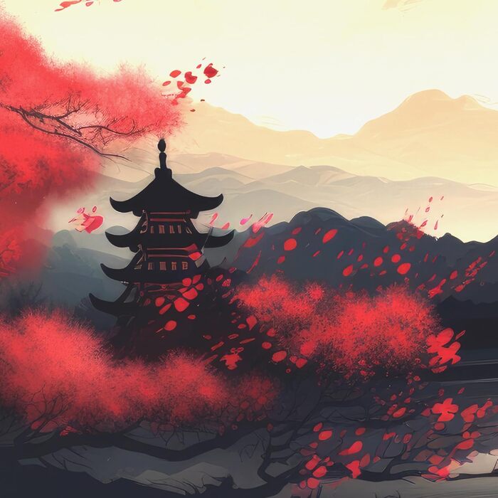 Килимок для миші CSL Titanwolf XXL 900 x 400mm - великий, для геймінгу, покращена точність та швидкість (Japan Sunset 2)