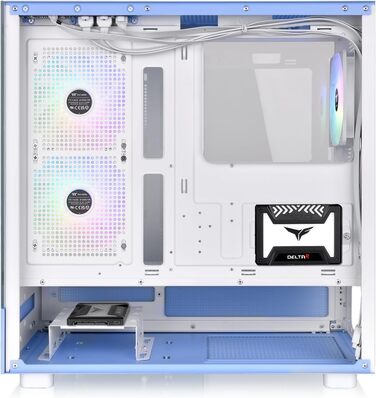 Корпус ПК Thermaltake View 270 Plus TG ARGB, Mid-Tower, скло, вентилятори ARGB, USB-C, підтримка 360мм радіатора, блакитний