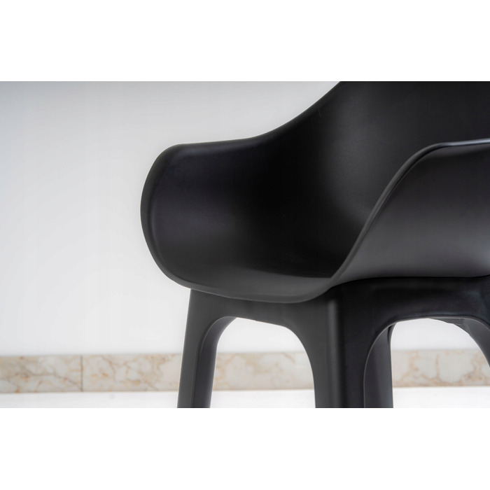Комплект садових меблів Corciano, чорний, штучний ротанг, 9 предметів