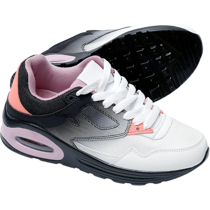 Жіночі кросівки JOMIX: спортивні, для бігу, з повітряною подушкою, антиковзкі, дихаючі, для фітнесу, залу, вулиці (41 EU, біло-фіолетові, трикотажні)