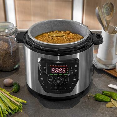 Cecotec GM H Programmable Pressure Cooker, Smart Cooking, 6 Liters, 24-Hour Programmability, 15 Safety Systems, 90 Kpa, 19 Menus Model H