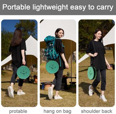 Складаний стілець PLOGGING Upgrade XXL із подушкою, переносний табурет для дорослих, посилена конструкція, навантаження до 450 кг, розкладний кемпінговий стілець для туризму, відпочинку, подорожей, зелений