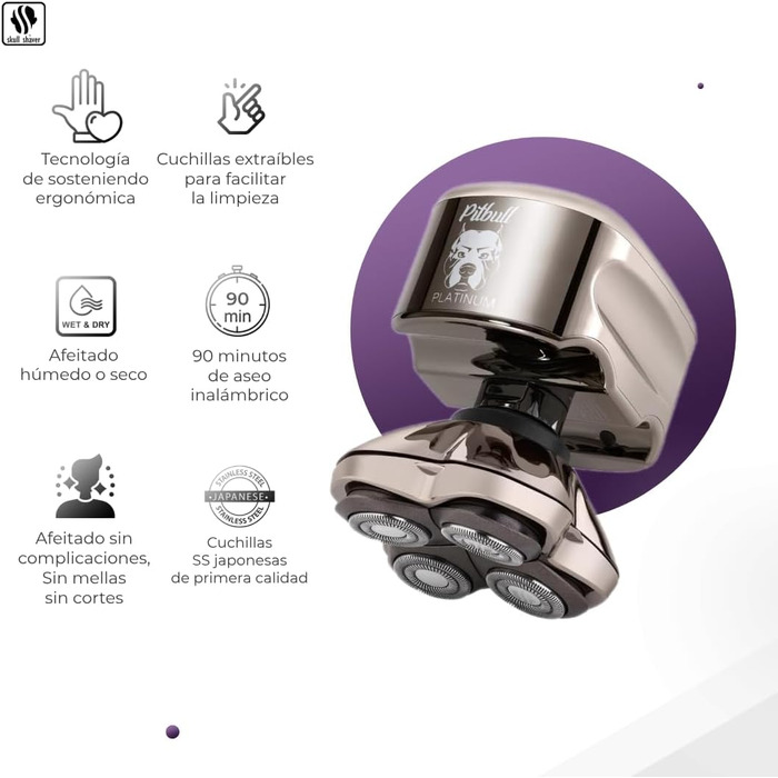 Pitbull Platinum Pro – electric electric shaver for men | wet and dry shaving