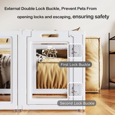 Прозорий акриловий вольєр для собак на внутрішній простір, легка збірка, прозорий загон для цуценят, кроликів, котів, свиней, міцний та легко чиститься, пластик, 76,2 см, 12 шт, висота 76,2 см