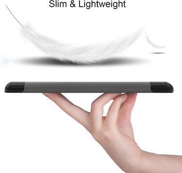 Чохол для Kindle 2019 (10 покоління) 6 дюймів: тонкий, з функцією підставки та авто-ввімкнення/вимкнення (сірий)