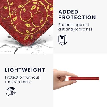 Чохол-книжка kwmobile для Pocketbook Era/Era Color з кишенею та лямкою - зображення читаючої жінки, чорно-бежевий