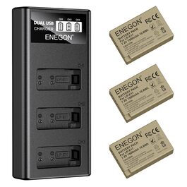 Акумулятор ENEGON LP-E17 1500mAh (3 шт.) + LCD зарядний пристрій для Canon EOS R10, R8, RP, R50, R100, 200D, 250D, 77D, 750D, 760D, 800D, 8000D, M3, M5, M6, Rebel SL2, T6i, T6s, T7i