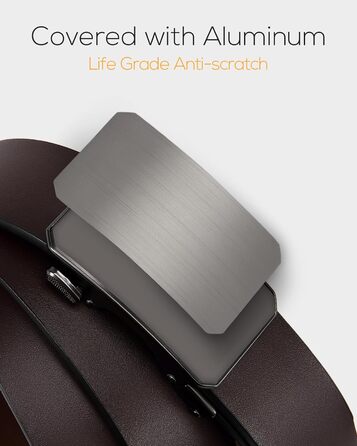 Чоловічий шкіряний ремінь CHAOREN з автоматичною пряжкою, 35 мм, без дірок, розмір 90-100 см