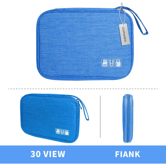 Органайзер для кабелів та аксесуарів A-sky Blue: для подорожей, бізнесу та роботи