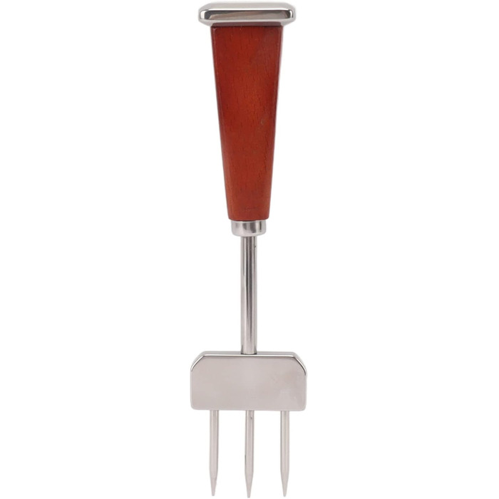NDNCZDHC Stainless Steel Ice Pick Set, 17.8 Cm Large Ice Breaker and 20.8 Cm Large Dual-Action Ice Picker with Wooden Handle for Bartenders in the Kitchen (B)