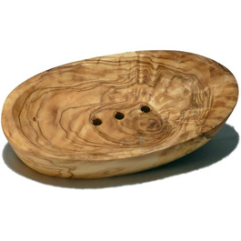 Миска для мила з оливкового дерева овальна, середній розмір 125x75