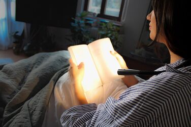 Wedo Looplight 25422101: Мобільна LED-лампа для читання з USB-C, 3 кольори світла, регульована яскравість, чорна