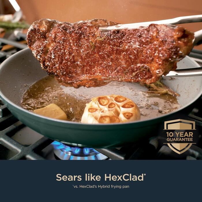 Набір посуду Ninja Ceramic Pro CW39010GN, 10 предметів, керамічне покриття, антипригарне, для всіх плит (в т.ч. індукційних), зелений