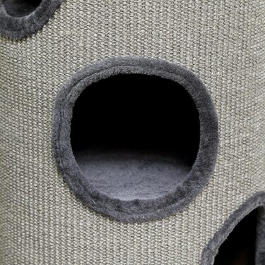 Кігтеточка PawHut 70 см, 3-ярусна, сіра, з плюшевим облямівкою, для котів