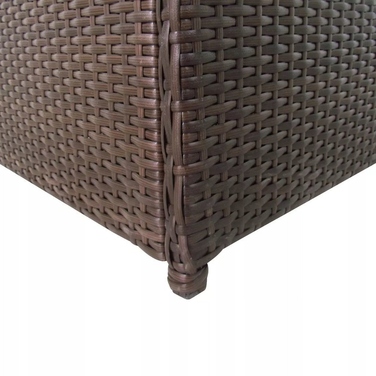 Садовий ящик VidaXL, коричневий техноротанг, 360 л, 120x50x60 см