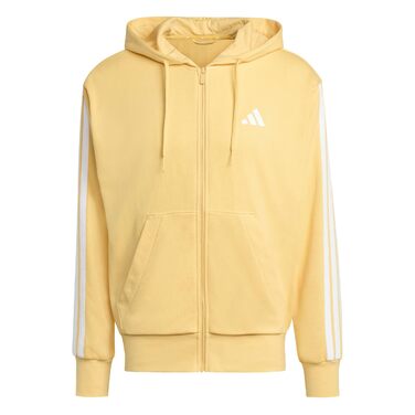 Чоловіча толстовка на блискавці Adidas Essential Three Stripes French Terry Hoodie (M, Semi Ice Tangerine/White)