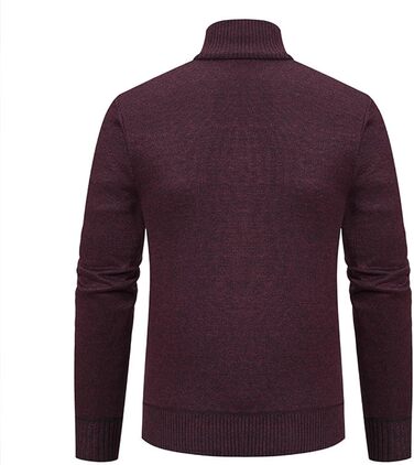 Чоловічий кардиган на блискавці з кишенями, в'язана куртка, лонгслів, світшот Regular Fit, в'язані куртки, зимовий пуловер, тепла куртка, класичний в'язаний пуловер для м'якої осені, XXL, червоний