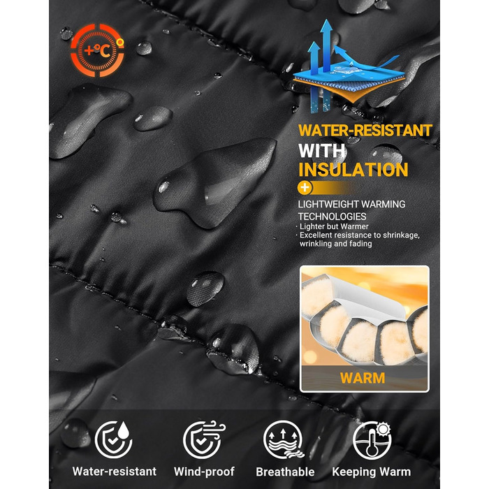 Чоловіча степкова жилетка Outdoor Ventures, чорна, XL. Ідеально для бігу, гольфу, походів та їзди на коні. Легка, пакується, гібридна модель.