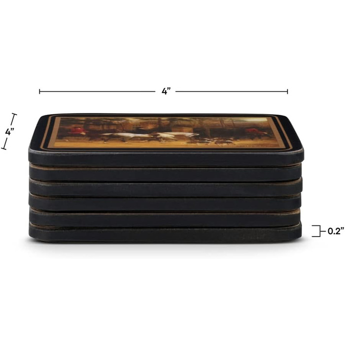 Tally Ho Coasters, 6 Pieces (m)