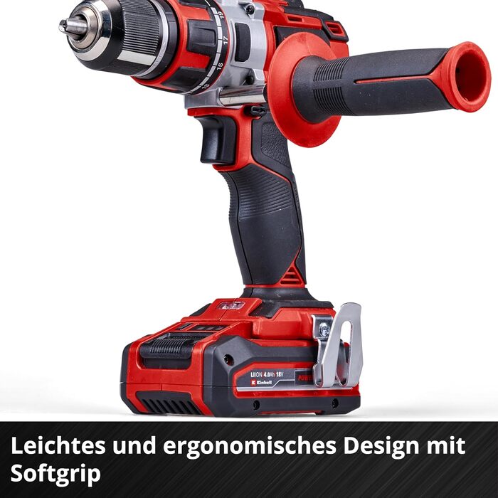 Einhell Professional TP-CD 18/80 Li BL-Solo: акумуляторний дриль-шуруповерт (18 В, Brushless, 80 Нм, 13 мм патрон, 2 швидкості, 19 ступенів регулювання моменту, бур)