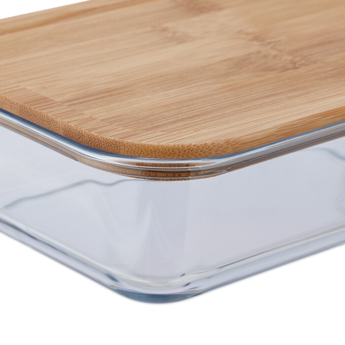Relaxdays Glass Containers with Lids, 2-Piece Set