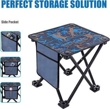 Складаний туристичний стільчик для риболовлі та відпочинку на природі - компактний, з сумкою