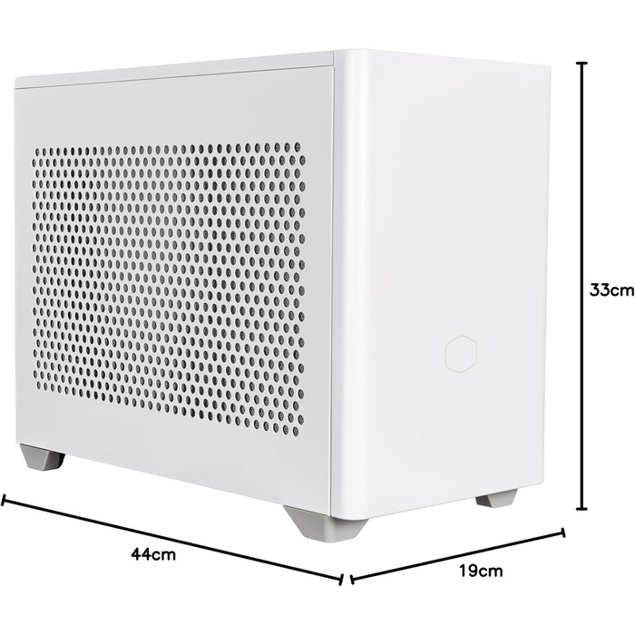 Корпус Mini-ITX Cooler Master MasterBox NR200P білий з прозорою бічною панеллю, вертикальним кріпленням GPU та USB 3.2 Gen 2x2 Type-C