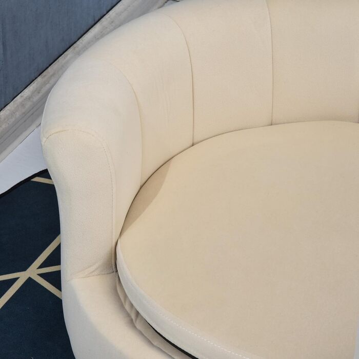 PawHut Софа для собак з підголівником та знімним подушкою, для дому, 65x64x37 см, кремовий колір