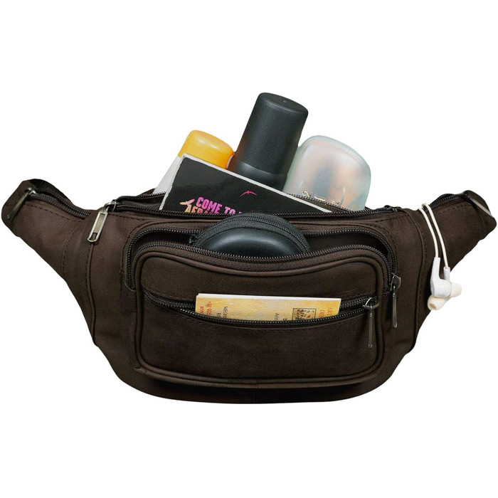 STILORD 'Maverick' - Сумка на пояс/Через плече з м'якої шкіри для чоловіків та жінок. Сумка на стегно, для камери, телефону, подорожей, фестивалів, трекінгу (Димно-коричнева)