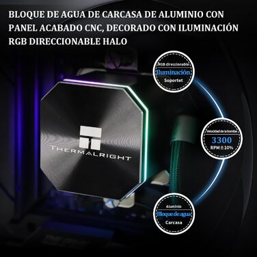 TR Frozen Edge 360 - рідинна система охолодження CPU з вентилятором 120мм, чорний, AMD/Intel