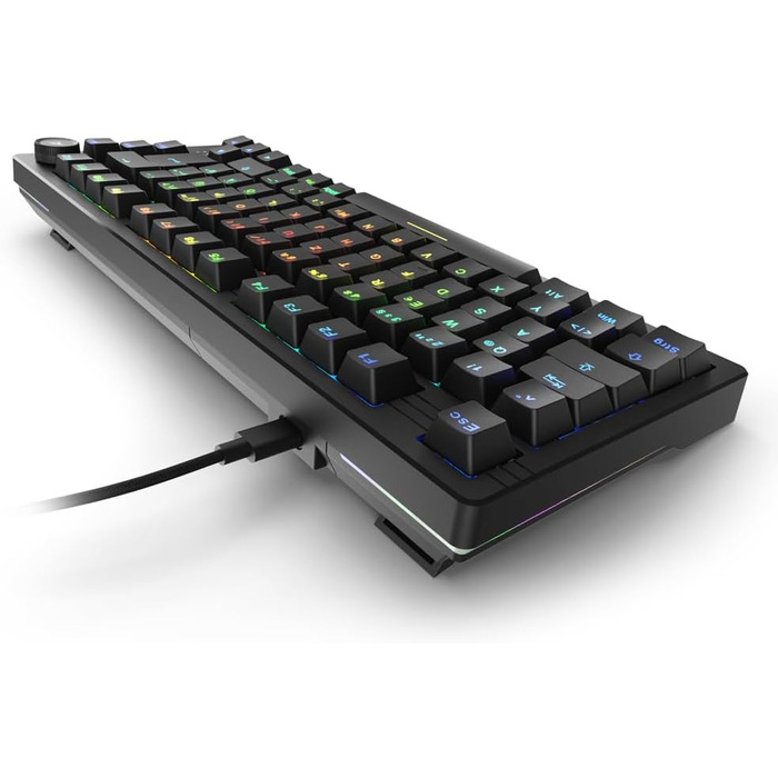 Sharkoon Skiller SGK25 RGB – ігрова клавіатура, 75% layout, Hot Swap, перемикачі Huano RED, чорна