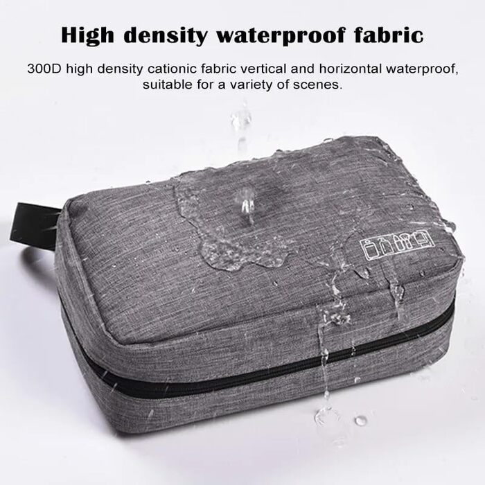 Чоловіча туалетна сумка-органайзер для підвішування, сіра. Водонепроникна дорожня туалетна сумка з гачком