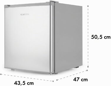 Міні-холодильник Klarstein 40л Neo Silber для напоїв, косметики та догляду за шкірою: компактний, тихий, з регульованими полицями (5-15°C)
