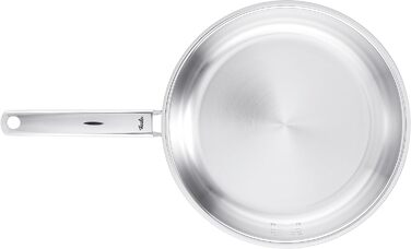 Сковорода Fissler Pure Collection Edelstahl Ø28 см, нержавіюча сталь, з внутрішньою мірною шкалою, виготовлено в Німеччині, для індукційних плит