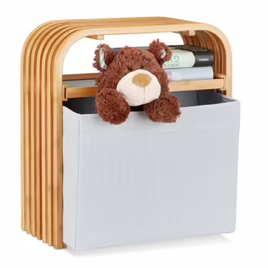 Relaxdays Bamboo Stool with Storage
