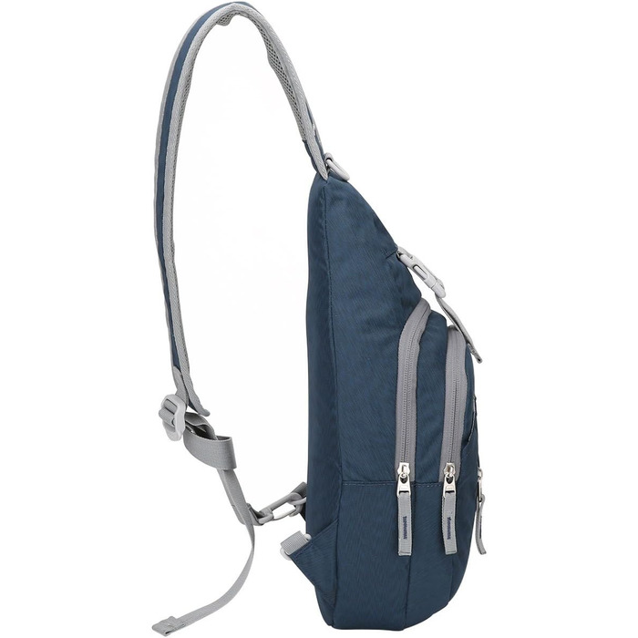 Чоловіча нагрудна сумка Olwas – спортивна, для фото, на плече, для подорожей (синій/сірий)