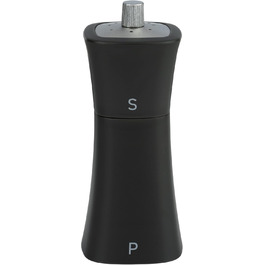 Набір для солі та перцю Grunwerg 2-в-1, пластик, білий (матовий чорний)