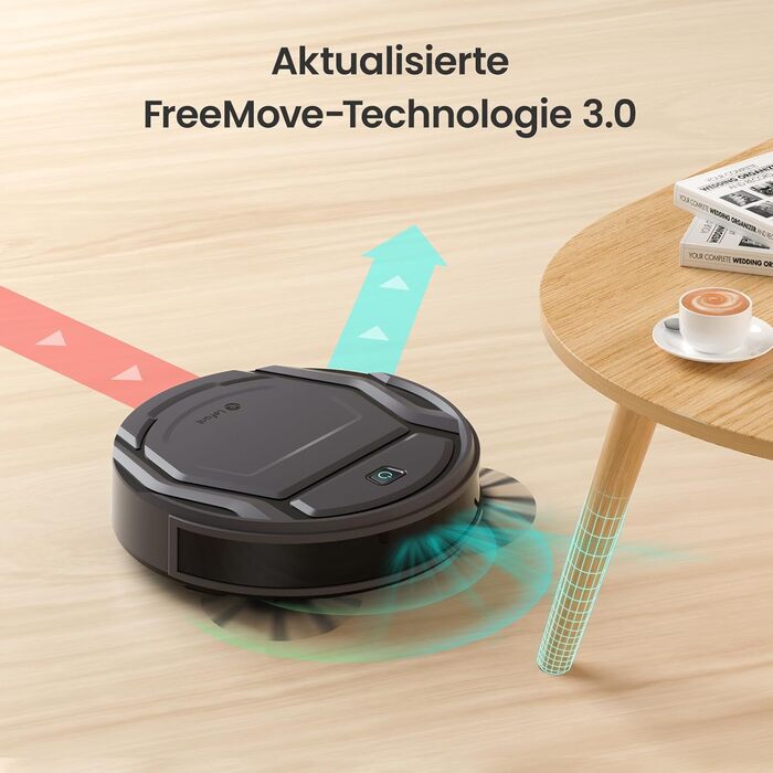 Робот-пилосос LEFANT M210P: потужність 2200Pa, Wi-Fi, Bluetooth, керування через додаток, 6 режимів, автоматична зарядка, ідеальний для шерсті тварин та твердих підлог