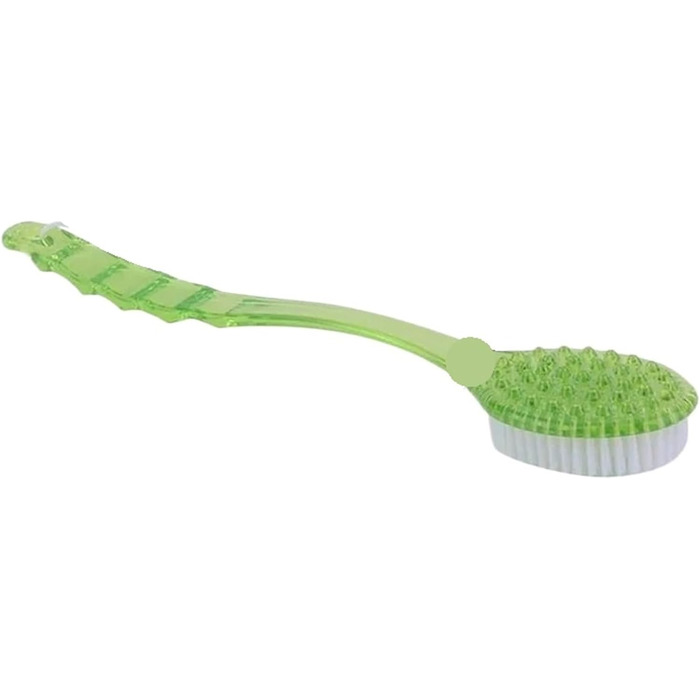 Back Brush 2 Pieces Bath Brush with Long Handle Shower Exfoliating Brush Body Scrub Back Massaging Brushes For Bathing (Green)